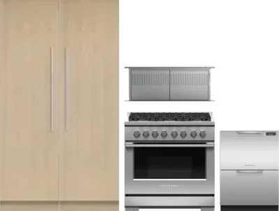 5 Piece Package Includes Refrigerator, Freezer, Range, Hood And Dishwasher